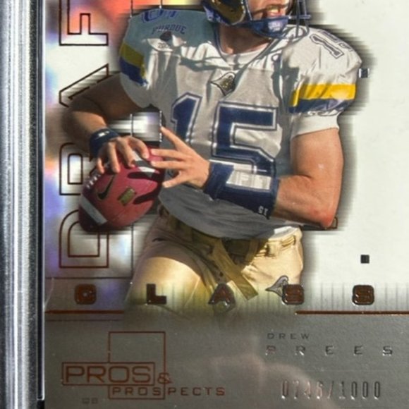 2001 UD Pros & Prospects #95 DREW BREES ROOKIE RC /1000 SP PSA 9 MINT SAINTS HOF - Picture 2 of 3